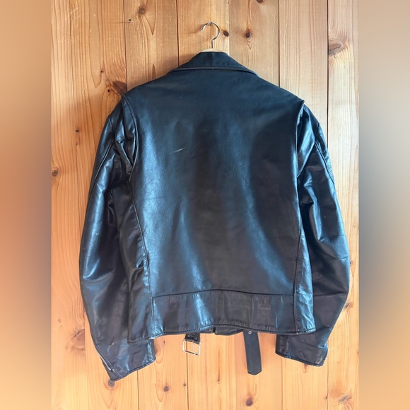 Vintage 1970s EXCELLED Leather Motorcycle Jacket // Size 40 - Picture 4 of 7